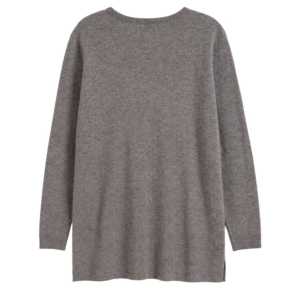 Mud Pie Camilla Sweater Womens Small Grey Textured Dot Tunic Knit Top NWT‎ - Picture 2 of 8